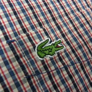 ☆LACOSTE ラコステ 長袖 チェック シャツ ボタンダウン メンズ 春物 レギュラーフィット 1円スタートの画像5