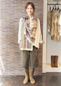 新品同様★JOURNAL STANDARD　ジャーナルスタンダード　カーディガン　ウールknit ハンドニット　ネイティブ柄★