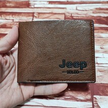 Jeep ビンテージ カードケース 財布【ブラウン】クライスラー・ジープ ラングラー アンリミテッド グランドチェロキー コンパス レネゲード_画像1