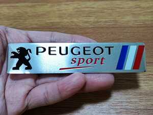 プジョー sport 軽量アルミ製 エンブレム■PEUGEOT 205 206 207 208 306 307 308 406 407 508 2008 3008 RCZ RIFTER ステッカー