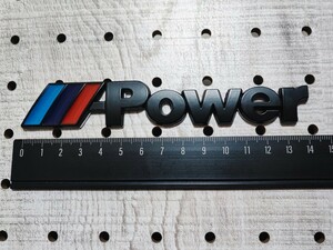 M Power エンブレム マットブラック 1P■BMW MPerformance MSport MPower E36 E39 E46 E60 E90 F10 F20 F30 x1x2x3x4x5x6x7x8 320 325