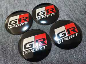 トヨタ【GR SPORT】ブラック ホイールセンターキャップ56mm■プリウスPHV ハイラックス ランドクルーザー C-HR コペン 86 ヤリスクロス