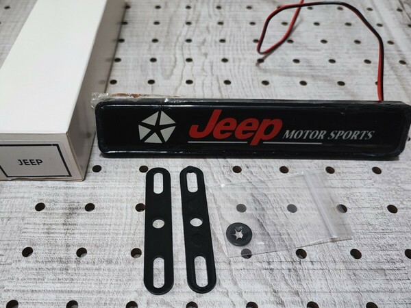 Jeep LED付きエンブレム フロント グリル バンパー■クライスラー・ジープ ラングラー アンリミテッド グランドチェロキー コンパス