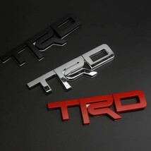 TRD シンプル エンブレム【シルバー】プリウス クラウン ハリアー アルファード アクア ヤリスクロス ライズ RAV4 86 C-HR ヴォクシー_画像6