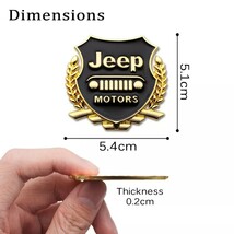 Jeep メタルエンブレム ゴールド 1P■クライスラー・ジープ ラングラー アンリミテッド グランドチェロキー コンパス レネゲード_画像6