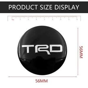 TRD ホイールセンターキャップ 縁ありブラック 56mm 4P■プリウス クラウン ハリアー アルファード アクア ヤリスクロス ライズ RAV4 86の画像8