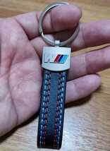 訳ありA BMW【M】キーホルダー レザータイプ 3色ステッチ■Mシリーズ MSPORT MPerformance MPower E46 E60 E90 F10 F20 F30 X12345678_画像4