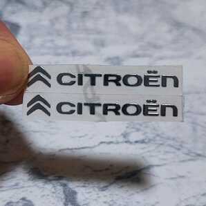 シトロエン CITROEN メッキ調ステッカー(4cm) 2P■C3 C4 C5 C6 DS3 DS4 ベルランゴ エアクロス ピカソ■車内 小物 スマホ カードケースの画像4