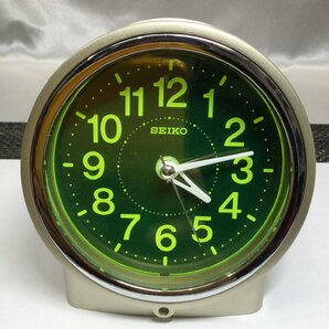 【中古現状品/インボイス登録店/TO】SEIKO セイコー 覚まし時計 KR886G アナログ アラーム 置時計 稼働品 MZ0323の画像1