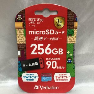 【未使用/インボイス登録店/TO】Verbatim バーべタイム micro SDXC 256GB マイクロSDカード SMXCN256GHJRBVD 任天堂 SWITCH　MZ0327/001-1