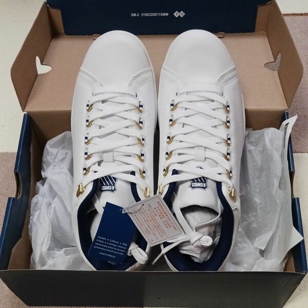 K-SWISS KS100 WHITE/NAVY/GOLD 26.5