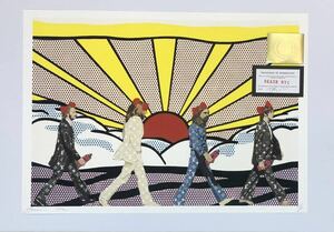 DEATH NYC アートポスター 世界限定100枚 ビートルズ Beatles アビーロード ポップアート ロイリキテンスタイン 日の出 現代アート リボン