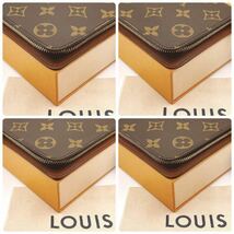 ★外観極美品★【A345】Louis Vuitton ルイヴィトン LV モノグラム ポルトモネジップ 長財布 PVC ブラウン M61728/CA1917_画像10