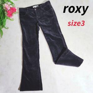 roxy コーデュロイ素材ブーツカット パンツ 黒 フレア 表記サイズ3 L 82792