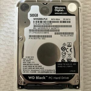 Western digital black hdd 500GB 2.5 inch