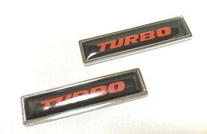 turbo 金属 エンブレムミニ 2個セット 5cm×1cm ターボ ステッカー ラベル トヨタ ホンダ ダイハツ スズキ マツダ スバル 日産 車