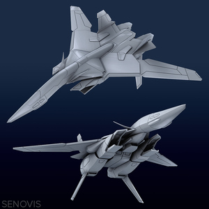 1/144 VF-2JA イカロス 3Dプリント ICARUS 未組立 宇宙船 宇宙戦闘機 Spacecraft Space Ship Space Fighter SF