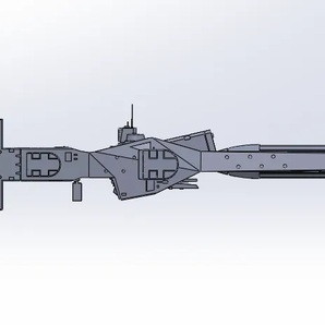 1/5000 ミサイル巡航艦 3Dプリント 未組立 同盟軍 巡洋艦 MISSILE CRUISER 宇宙船 宇宙戦艦 Spacecraft Space Ship Space Battleship SF