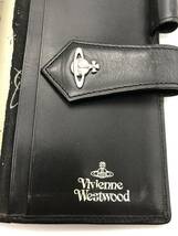 【Vivienne Westwood】 ヴィヴィアンウェストウッド　システム手帳　黒　ブラック　レザー　無地　手帳　ビジネス_画像9