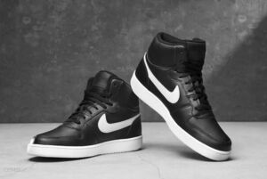 ☆ナイキ NIKE 新品 メンズ 80年代 エバノン MID ミッドカット AQ1773 シューズ スニーカー 黒白 27cm[AQ17730021N-270] 十☆QWER