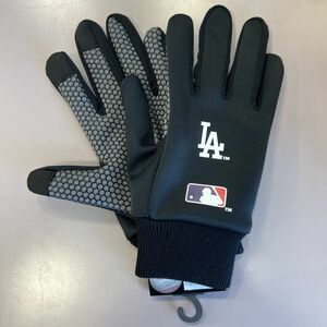 ●送料390円可能商品 ロサンゼルス ドジャース LAD 大谷翔平 MLB 新品 タッチパネル対応 手袋 グローブ 黒 [ML23600DS-19-24] WEA★QWER