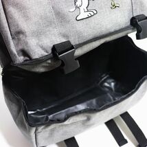 ★スヌーピー ピーナッツ SNOOPY PEANUTS 新品 2層式 リュックサック デイパック バックパック かばん 灰 [SNOOPYA-GRY1N] 一 六★QWER★_画像5