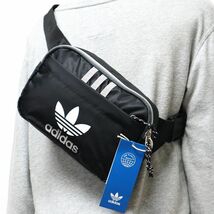 ★アディダス adidas オリジナルス 新品 アディカラー ショルダー ボディバッグ ウエストバッグ ポーチ BAG 黒[IJ0768] 六★QWER★_画像1