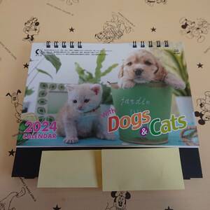 ☆ with Dogs&Cats 2024卓上カレンダー