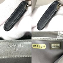 本物保証 1円~ 美品 CHANEL カメリア ココマーク ラウンドファスナー ジッピーウォレット 男女 ブラック 黒 長財布 中古 15番台 XWZ2_画像10