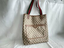 SN0603-52I　ゆうパック着払い　GUCCI　シェリーライン　トートバッグ　39.02.003　鞄　オールドグッチ　肩掛け鞄_画像1