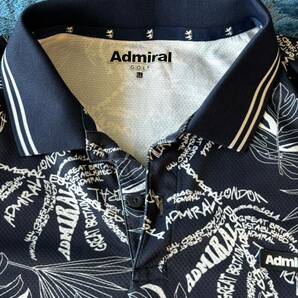 アドミラル ゴルフ（Admiral GOLF）（メンズ）ゴルフウェア ロゴアートリーフ ポロシャツ ADMA245-NVY LLの画像2