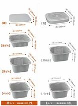 シービージャパン 水切り ザル バット セット Mサイズ 抗菌 下ごしらえ 電子レンジ 食洗機 対応 atomico_画像7