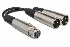 Hosa YXM-101.5 45cm XLR female -XLR male ×2 Y cable 