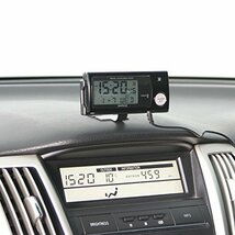 ナポレックス 車用 電波時計 Fizz ブラック センサー付バックライト カープラグ給電 (DC12V) 角度調整可 NAPOLEX Fizz-_画像2