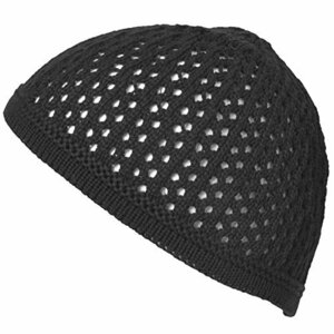 CHARM イスラムワッチ 帽子 [フリーサイズ ブラック] イスラム帽/透かし編み/薄手/ニット帽/キャップ/夏/メンズ/レディース