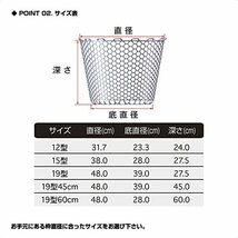 プロックス(PROX) 交換用ラバーランディングネット 15型用/ネットクリア PX89415C_画像4