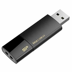 シリコンパワー USBメモリ 64GB USB3.0 スライド式 Blaze B05 ブラック SP064GBUF3B05V1Kの画像7