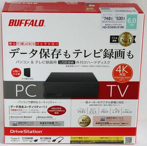 「新品未開封」BUFFALO HD-EDS6U3-BE 6TB