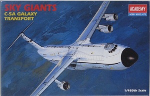 未組立品 ★ ACADEMY / アカデミー　1/480　LOCKHEED C-5A GALAXY TRANSPORT（ 中袋未開封 ）★ C-5A ギャラクシー　SKY GIANTS　No.1696