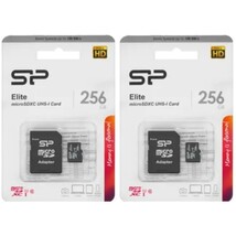 microSDXC256GBメモリーカード（Silicon Power）SP256GBSTXBU1V10SP 2個セット【1円スタート出品・新品・送料無料】_画像1