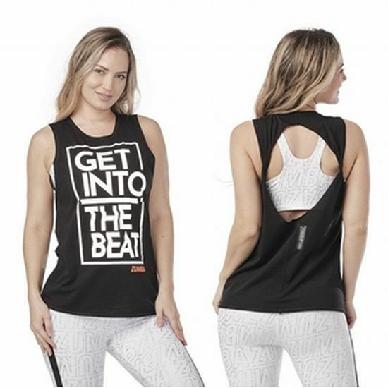 【正規品・新品】Sサイズ★ZUMBA・ズンバ★Shimmer Open Back Tank　BK