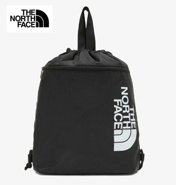 新品未使用 THE NORTH FACEノースフェイス キッズ ジムサック ナップサック 巾着 体操着 収納 ブラック日本未発売