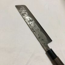 河村庖丁製作所 槌目菜切190mm 芯材白紙1号 箱無し _画像8