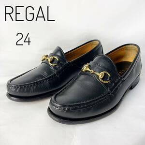 REGAL リーガル　 ホースビット ローファー 24 ブラック　W01B