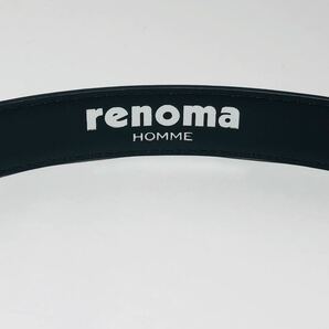 レノマ renoma キーリットバックル サフィアーノ型押しベルトの画像5