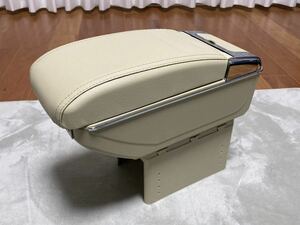  armrest car goods armrest storage console box interior car PU leather small articles storage ( beige )