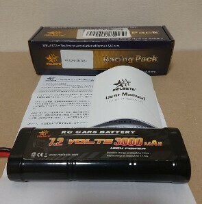 melasta 7.2V 3000mAh ラジコンバッテリーパック Ni-MH ニッケル水素 6-セル タミヤ互換放電コネクター付き RCカー