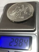 フランス　50フラン銀貨　1977年　ヘラクレス　直径約41.1ｍｍ　厚さ約2.3ｍｍ　重さ約29.84g　大型銀貨_画像8