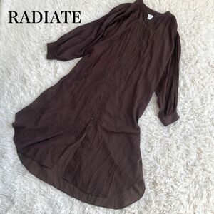 RADIATE the lifedress ジップ ロングブラウス ワンピース ブラウン