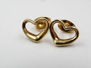 17020Bf TIFFANY&Co. Tiffany Open Heart 10mm earrings yellow gold 750 K18 YG